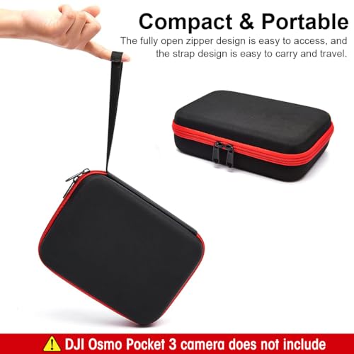 Verilux® Black Carrying Case for DJI Osmo Pocket 3 Camera Storage Bag with Hand Strap Travel Accessories Polyurethane 3PCS Verilux® Black Carrying Case for DJI Osmo Pocket 3 Camera Storage Bag with Hand Strap Travel Accessories Polyurethane 3PCS